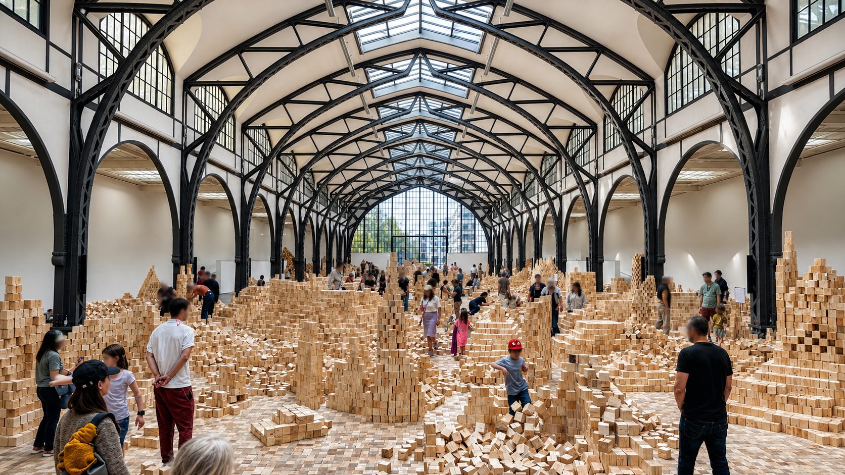 CHANEL macht KAPLA-Kunst im Hamburger Bahnhof Berlin. CHANEL Commission: Lina Lapelytė. We Make Years Out of Hours